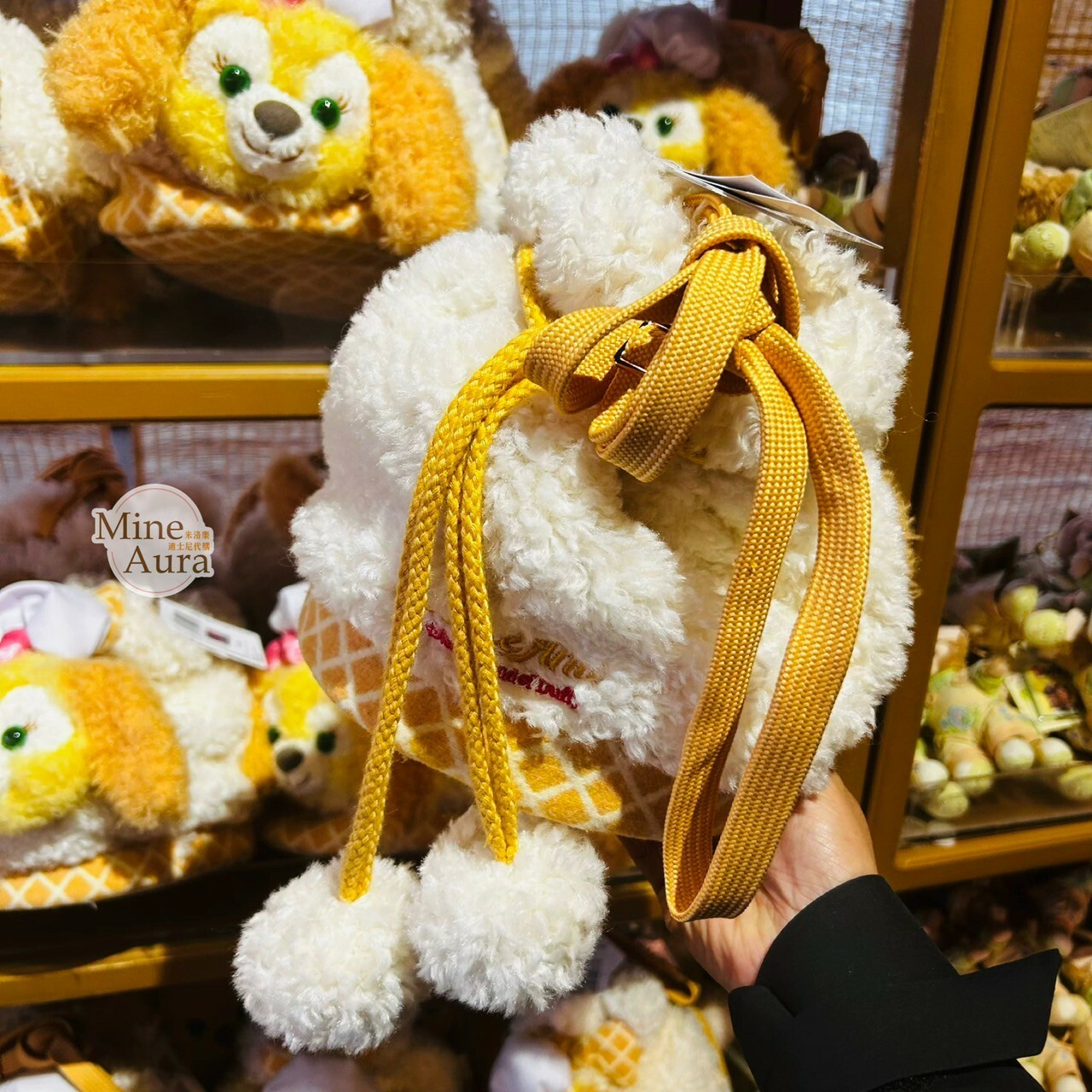 (限時特價) 可琦安 餅乾 CookieAnn 絨毛 大頭造型 束口 水桶包 斜背包 -上海迪士尼樂園 -上海迪士尼樂園