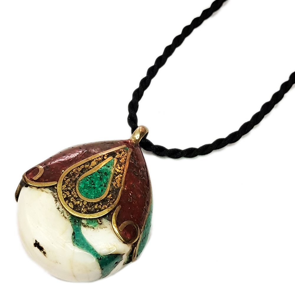 老硨磲+黑繩項鍊【十方】141115