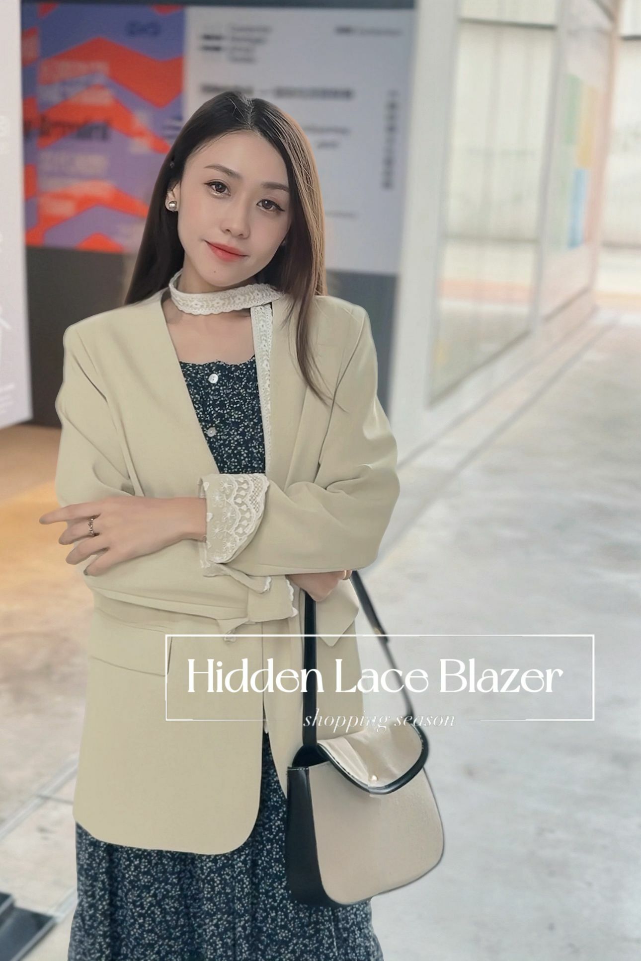 JK#6988 🤍蕾絲伏線西裝褸
