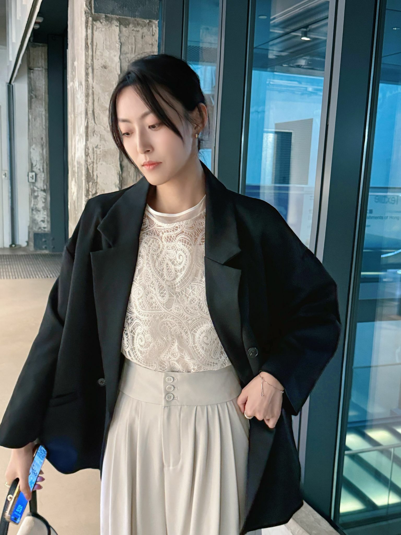 JK#7007 🤍特顯面細廓型西裝褸