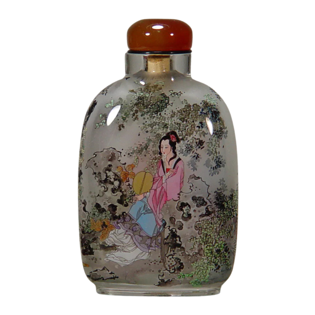 仕女圖鼻煙壺 古典仕女展現端莊秀雅與詩意風華