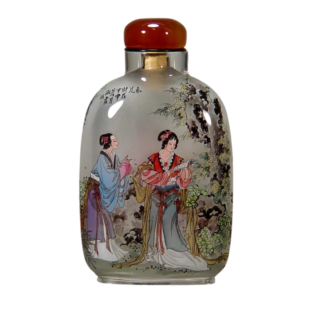 仕女圖鼻煙壺 古典仕女展現端莊秀雅與詩意風華