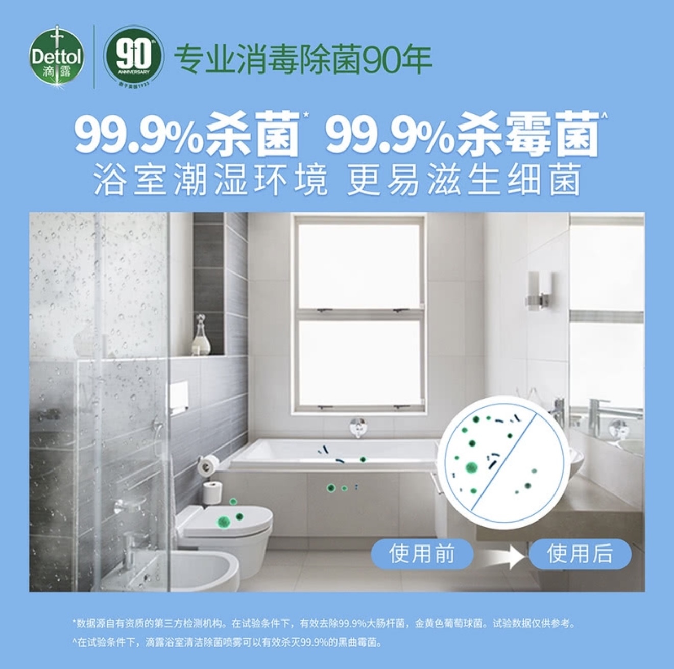 滴露浴室清潔除菌噴霧 500ml x3