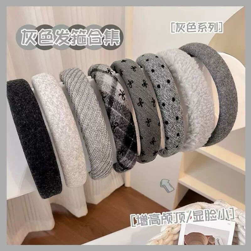 Grey-toned Bowknot Height-Boosting Headband