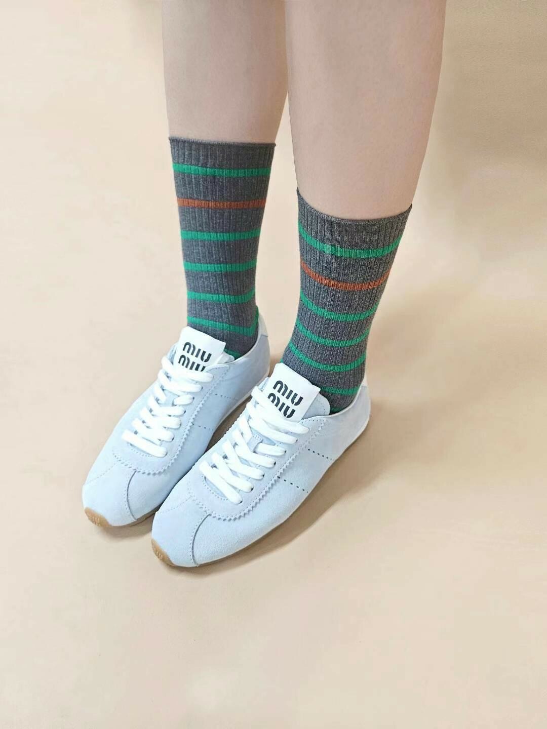 四季款復古條紋中筒襪(特價)