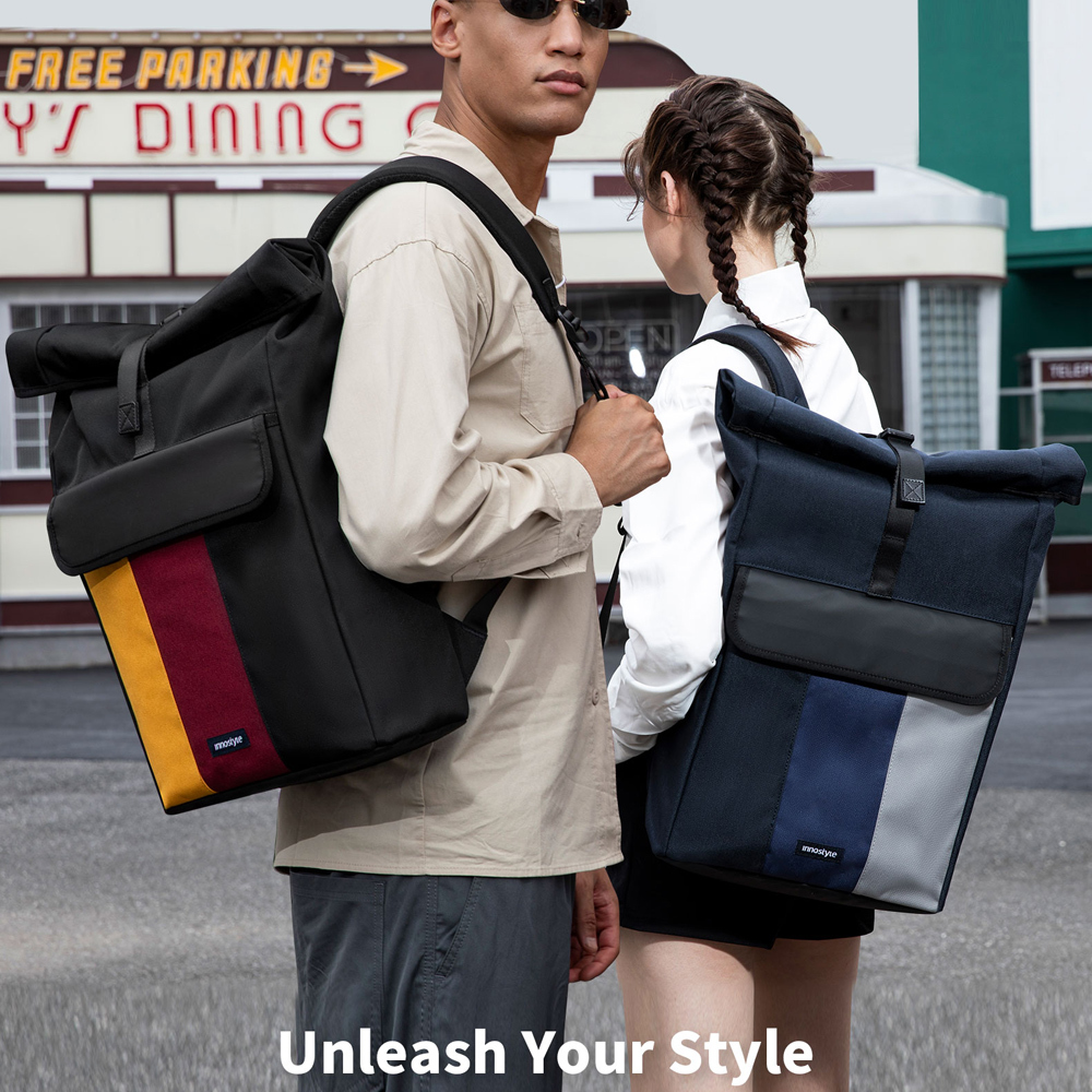 innostyle CityTrek Elite系列 撞色 25L 後背包/筆電包/電腦包/平板包/肩背包/旅行包 黑紅黃