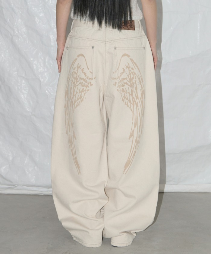 NASTY FANCY CLUB☆ANGEL VINTAGE SWEATPANTS FANCY CLUB] ANGEL VINTAGE SWEATPANTS (MELANGE) F25QD819
