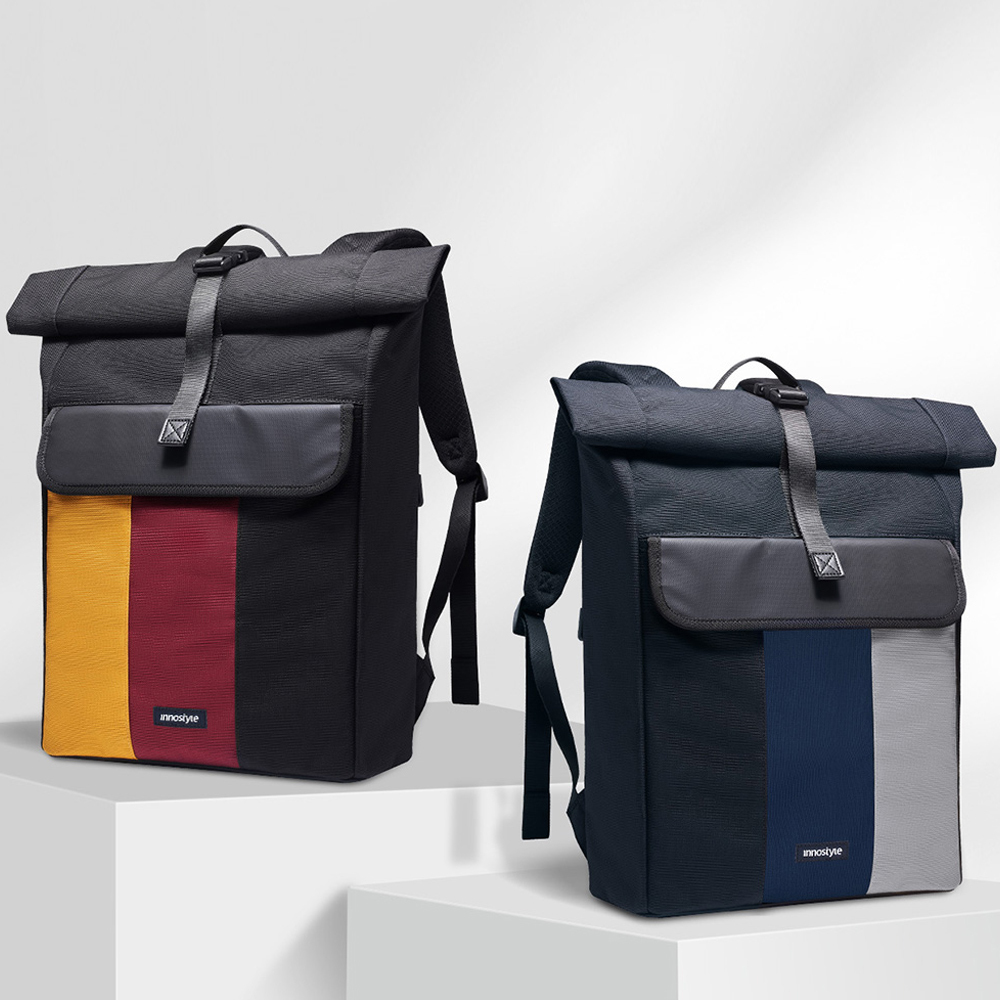 innostyle CityTrek Elite系列 撞色 25L 後背包/筆電包/電腦包/平板包/肩背包/旅行包 黑藍灰
