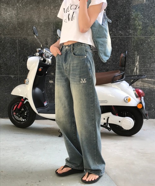 ☆韓国☆［MUCENT］MALLORCA WIDE DENIM PANTS 3color S-2XL MUCENT MALLORCA WIDE DENIM PANTS