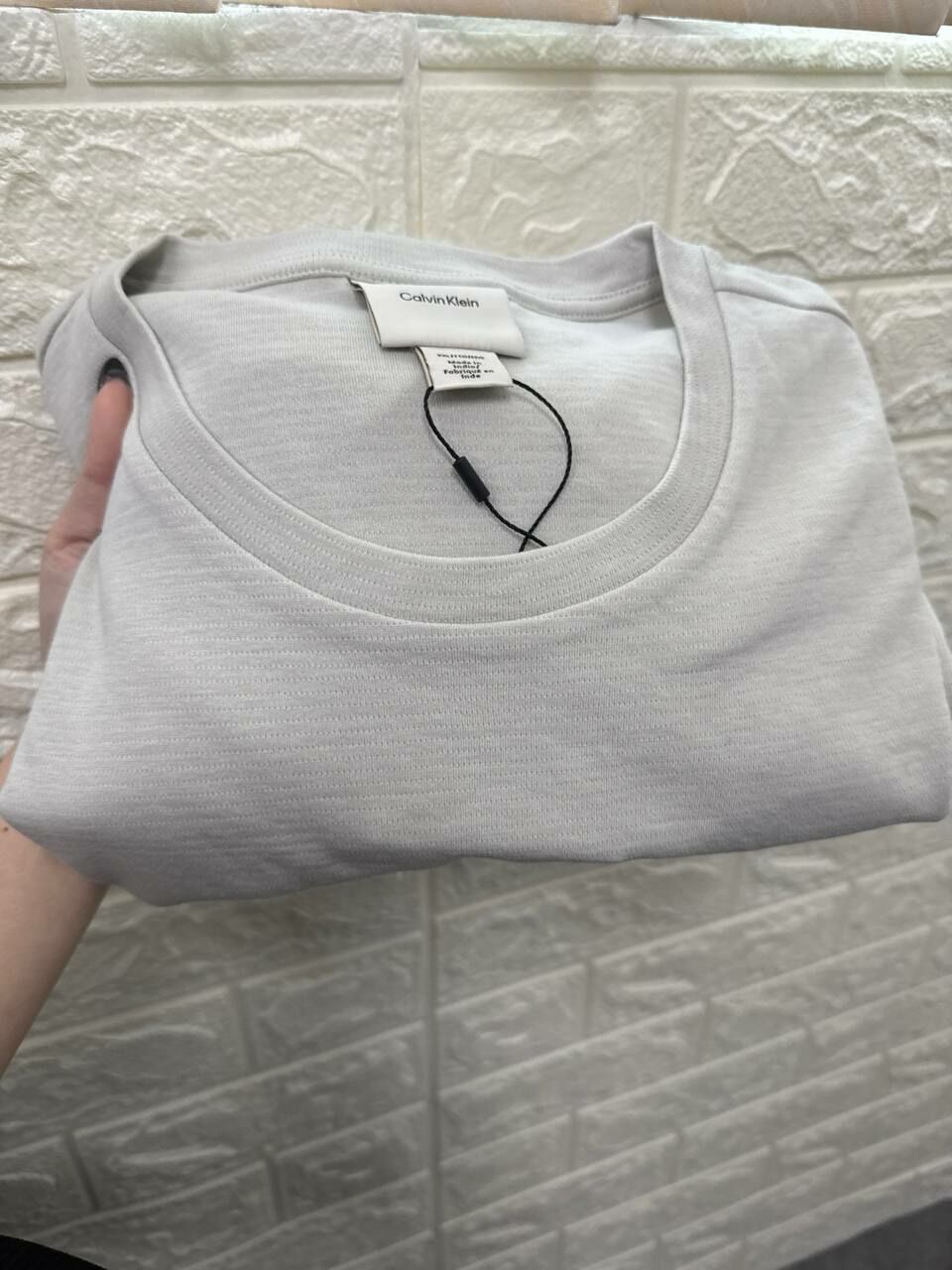 [S] CALVIN KLEIN WHITE CLASSIC CREW NECK T-SHIRT, SP40606860-4LB266G100 (SCK748)