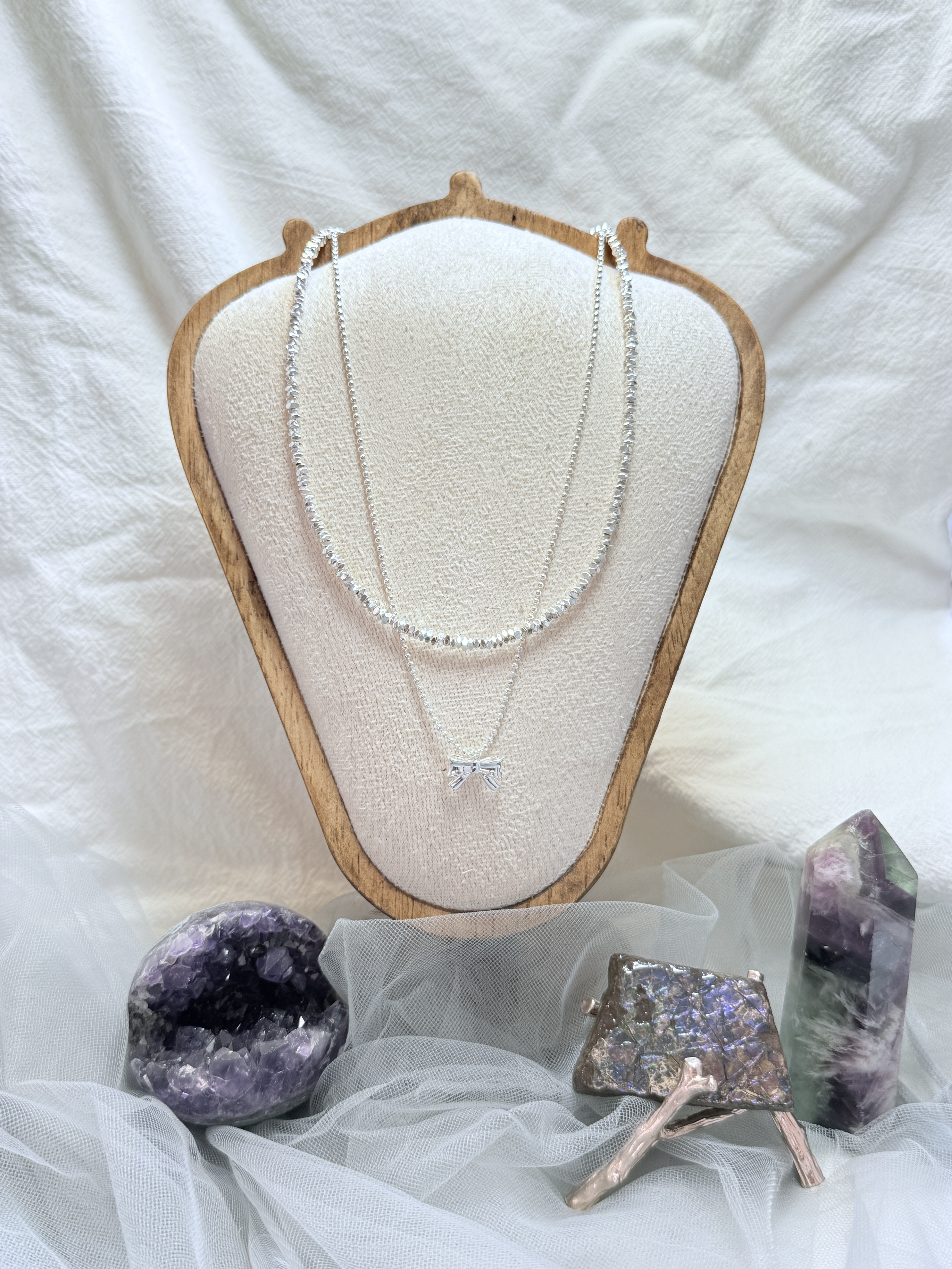 Korean Style Double Silver Necklace