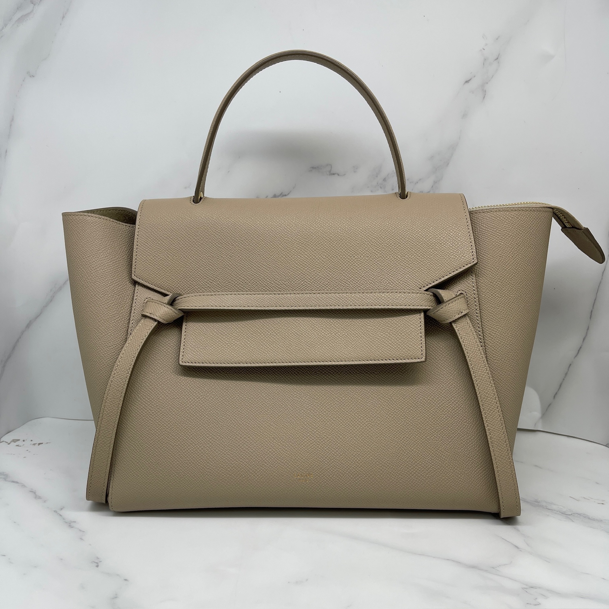 Celine Mini Belt Bag (Light Taupe)