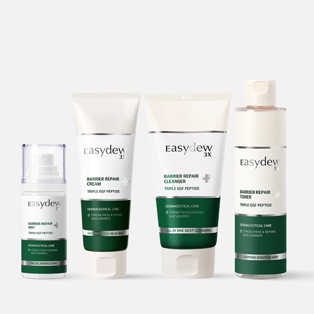 Easydew 3X Barrier Repair Moisturizing Full Care Set (Cream 105ml + Toner 200ml + Mist 60ml + Cleanser 150ml)