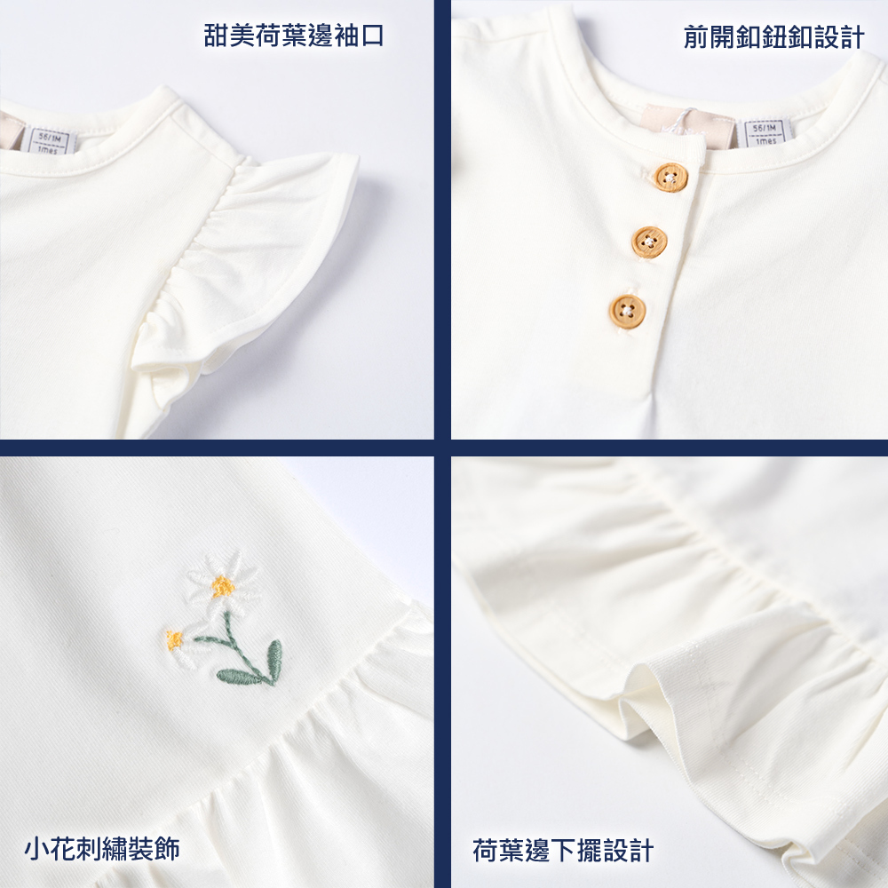莫蘭迪庭園-荷葉袖傘狀上衣