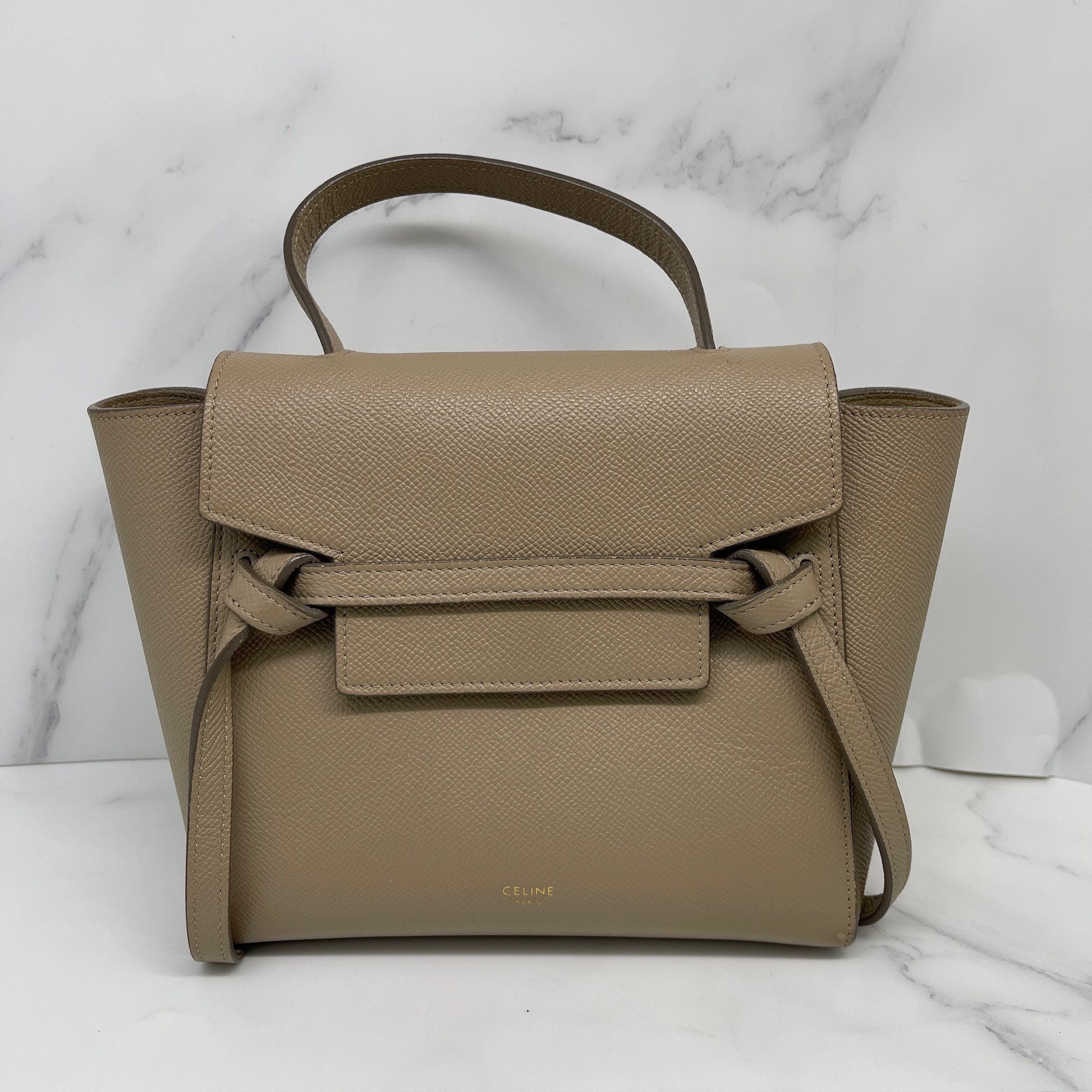 Celine Nano Belt Bag (Light Taupe)