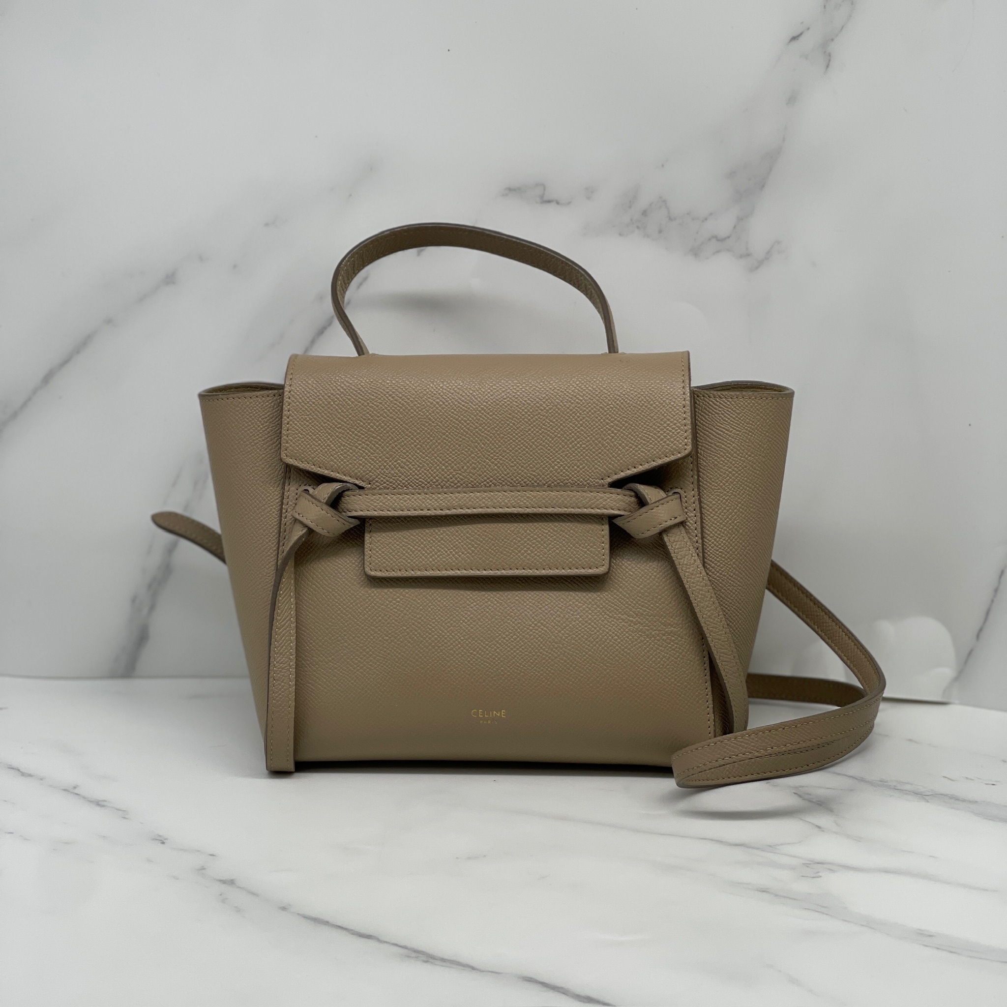 Celine Nano Belt Bag (Light Taupe)