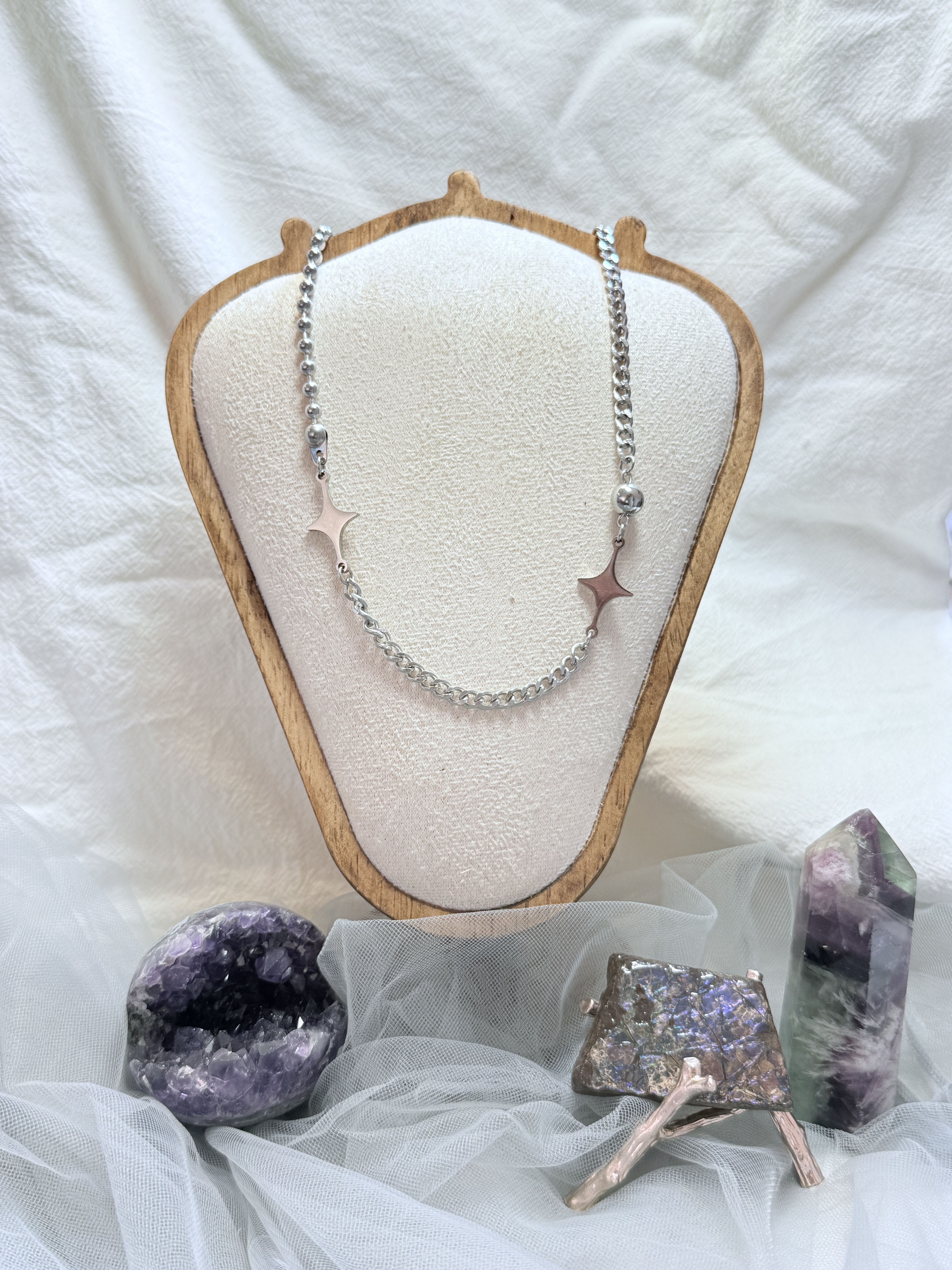 Korean Style Silver Star Necklace