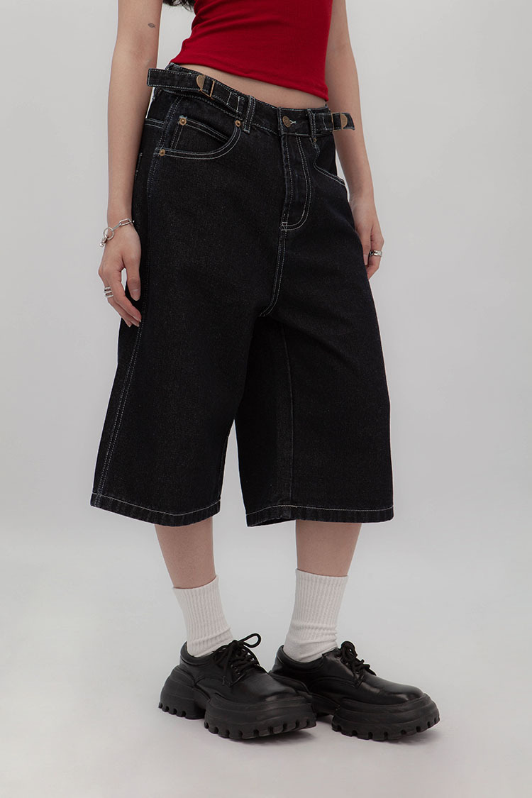 復古明線七分牛仔褲(in stock!)