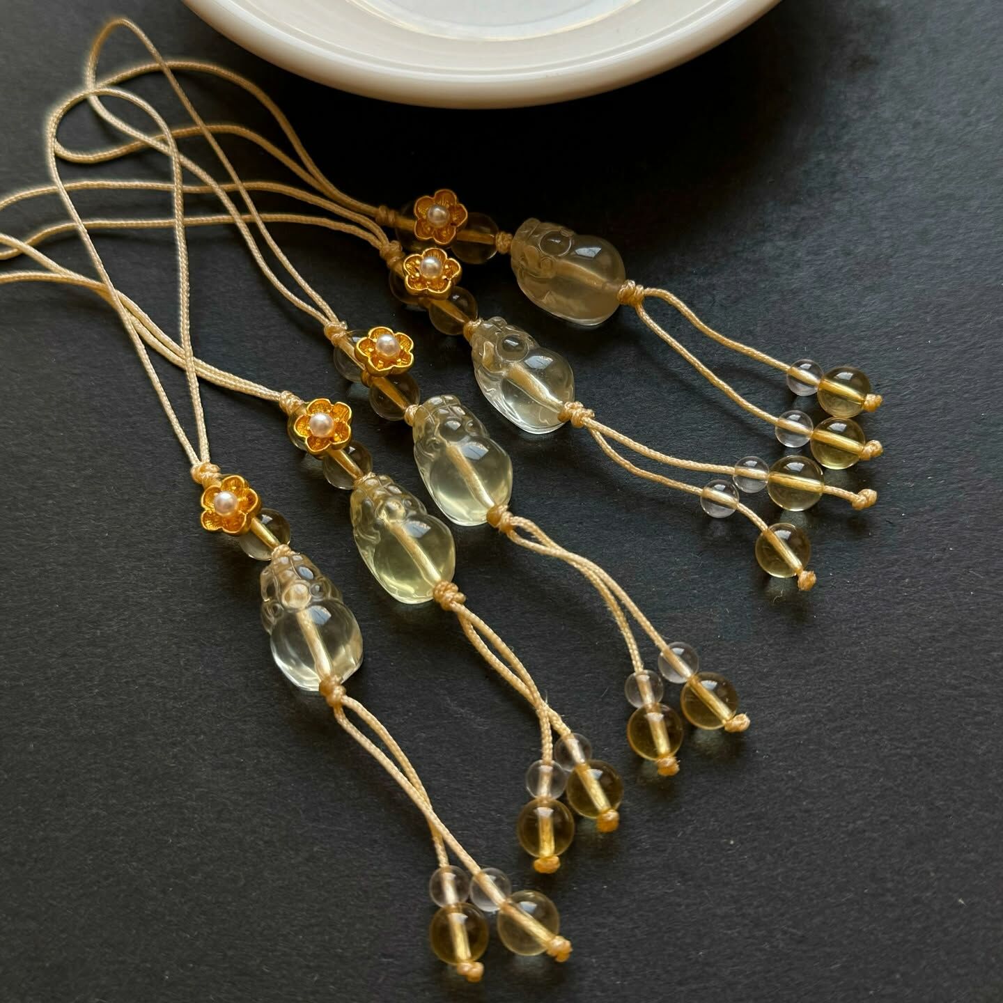 [原石] 檸檬黃水晶 貔貅吊飾