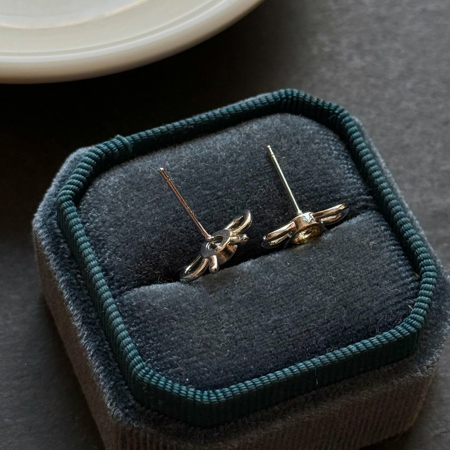 [原石] 黃水晶 925銀耳環 蝴蝶結造型