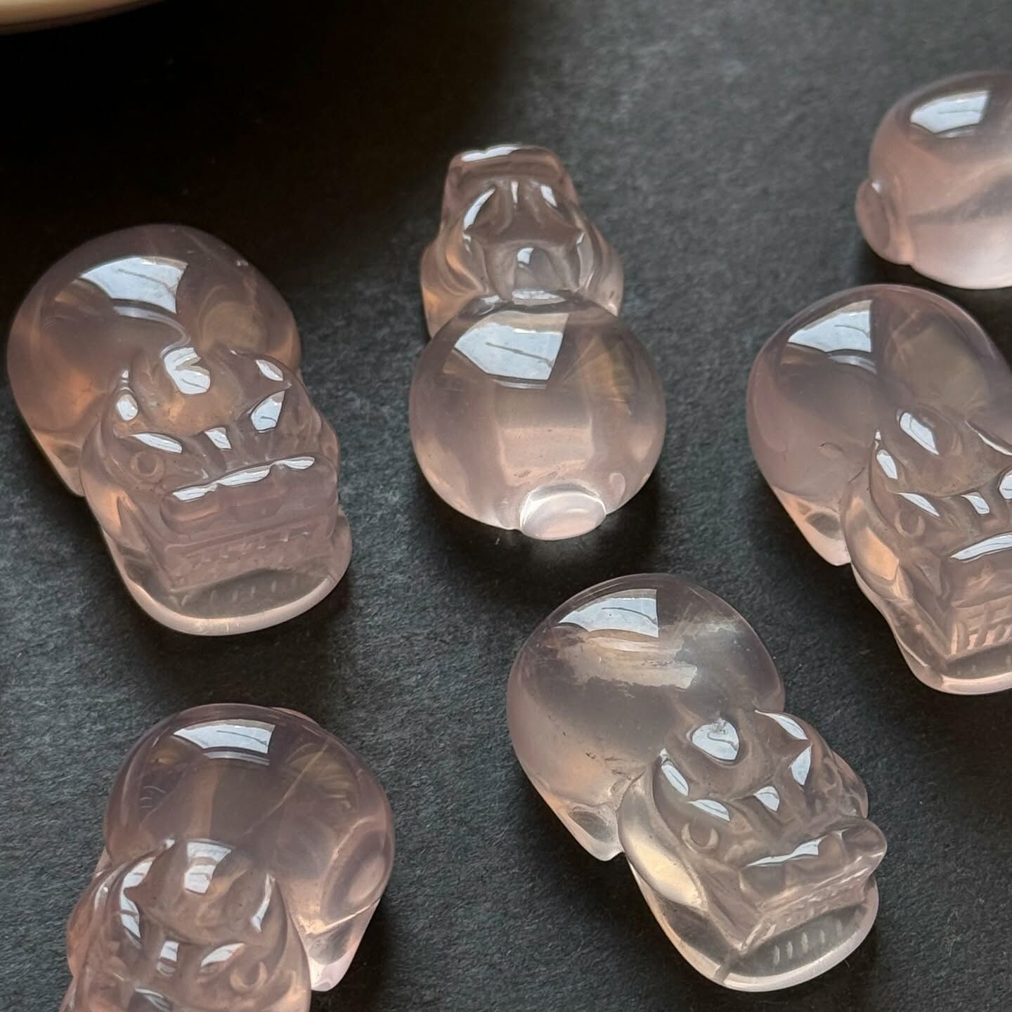 [原石] 星光粉晶 貔貅 小擺件