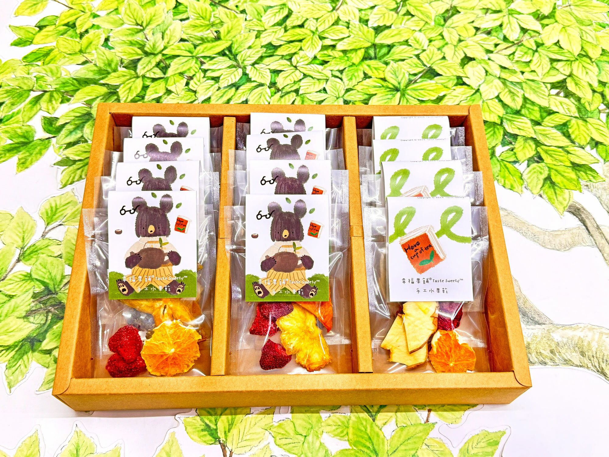 茶香熊水果乾冷泡飲果乾水禮盒3格(12入/15入/18入)