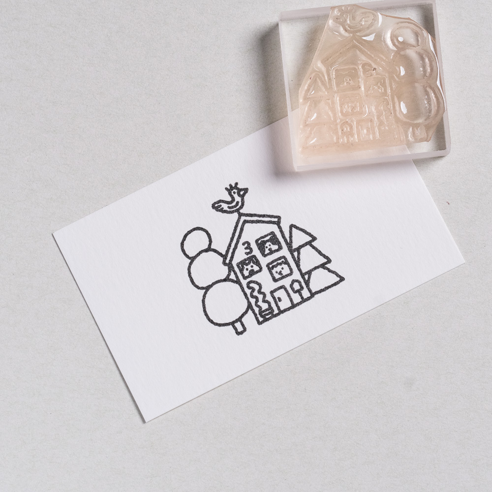 3層樓動物小屋 膠版印章 /一分之一工作室/TAIWAN