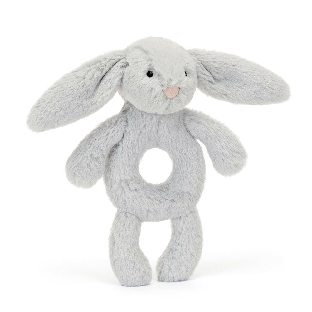 JELLYCAT Bashful Silver Bunny Ring Rattle