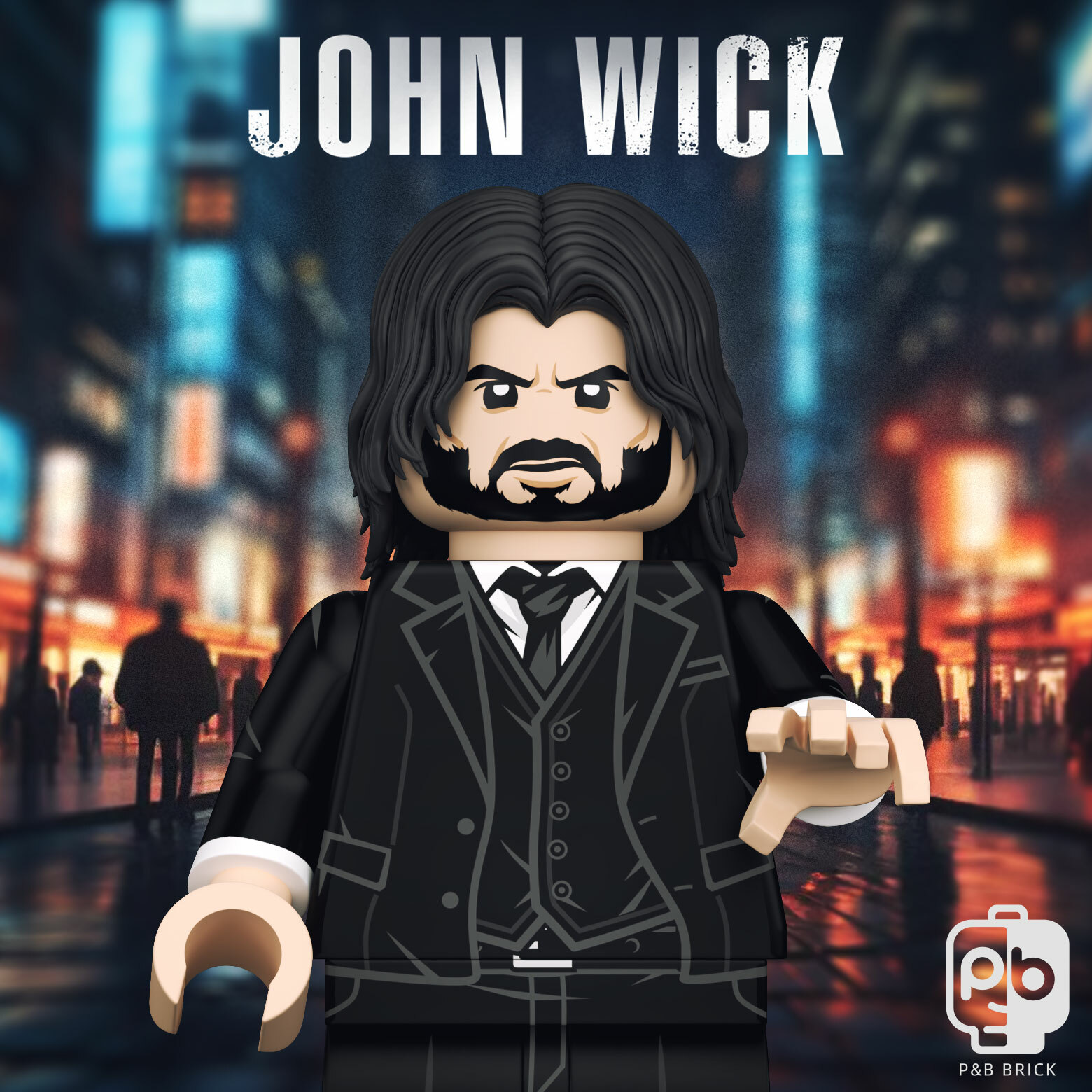 [P&B Brick][Preorder] John Wick [PADprinted]