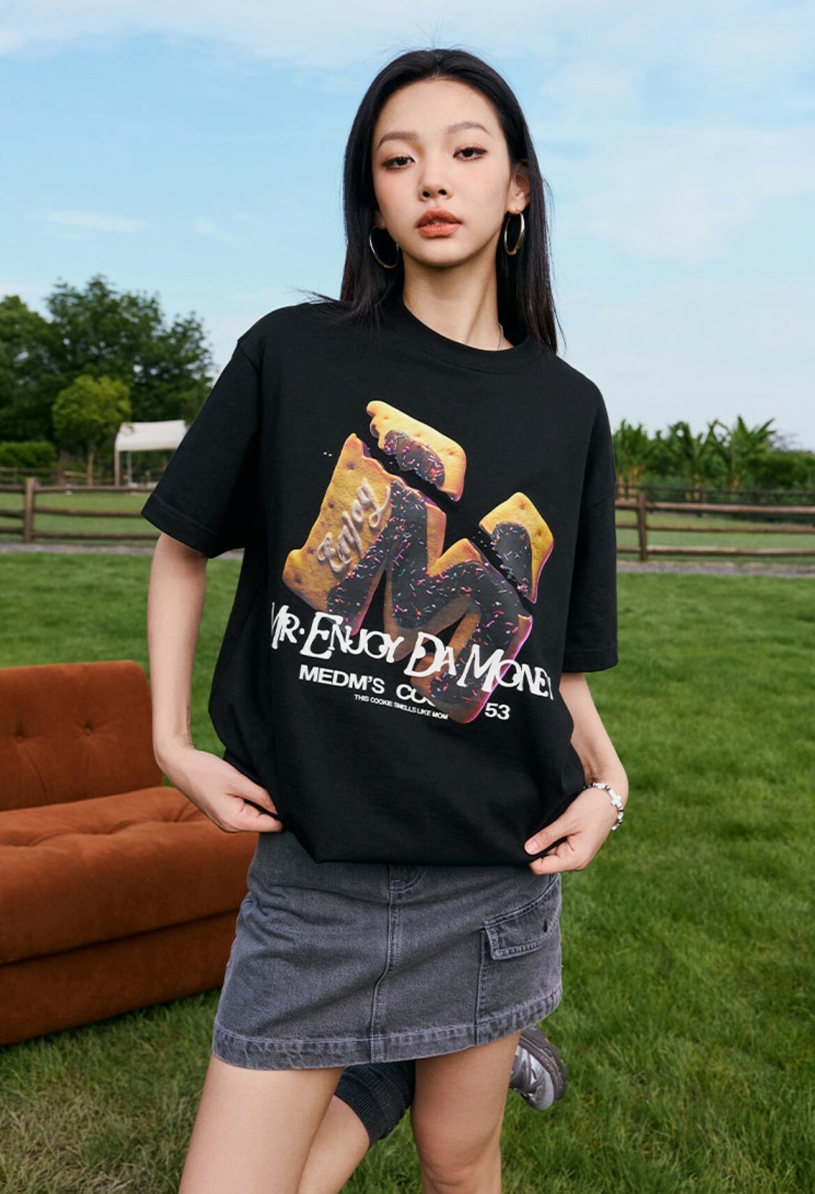 MEDM 餅乾大M 3D印花 短袖 T