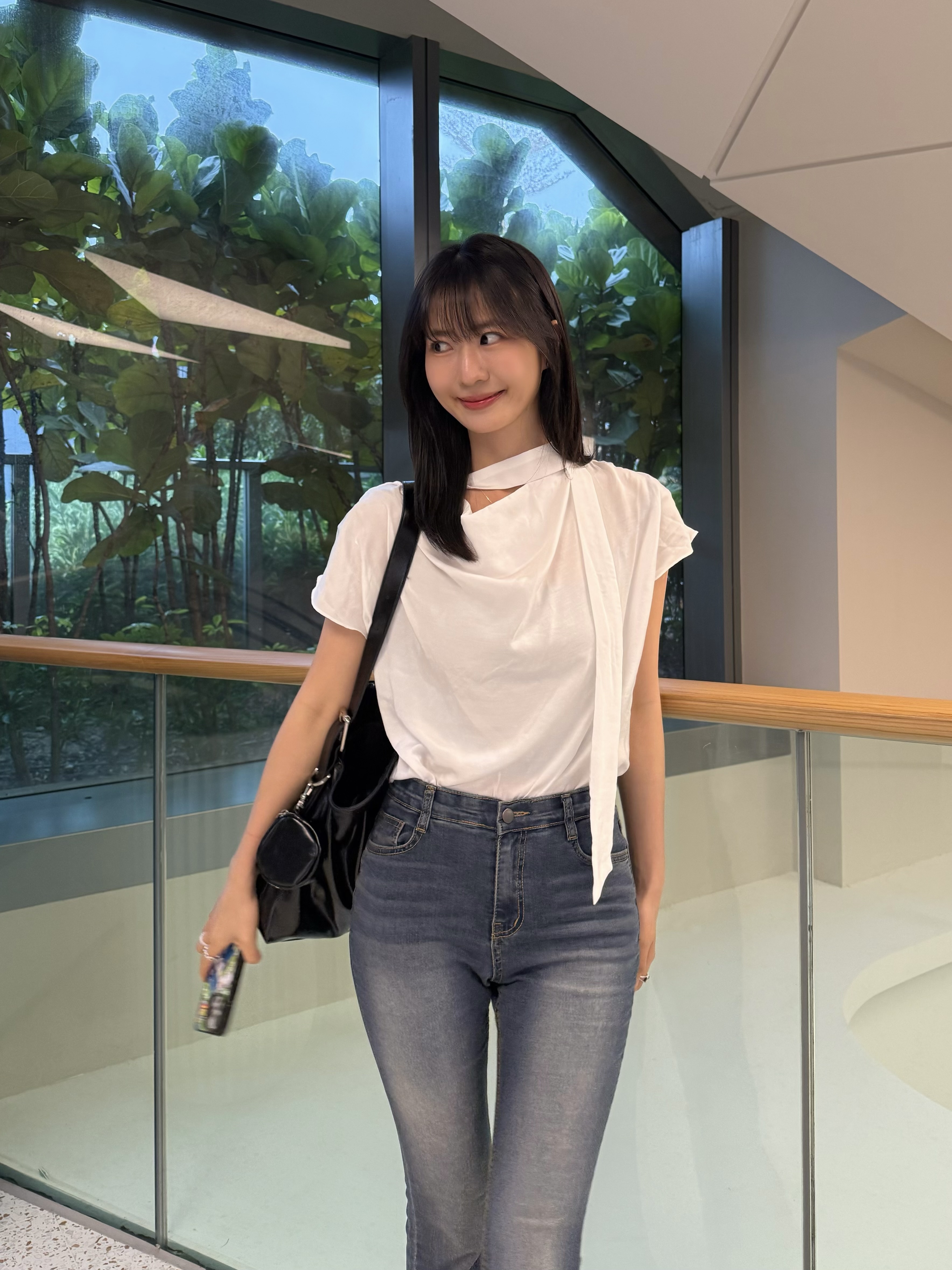 (訂購)氣質雪紡掛帶上衣 T3205 (粉藍/黑/白)