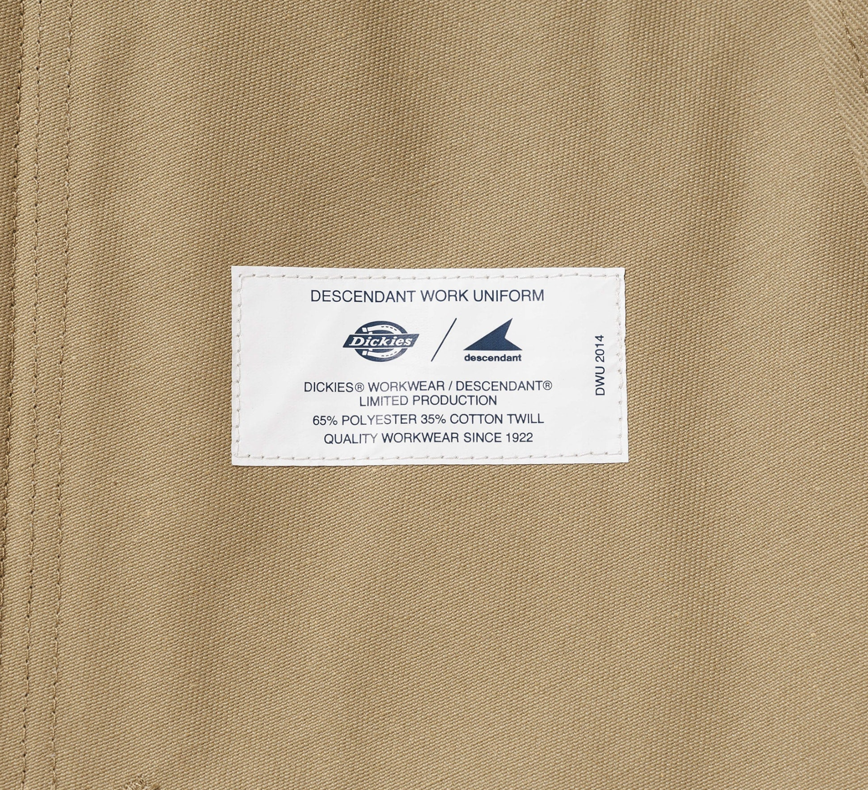 [現貨] DESCENDANT X DICKIES SS25 6535 WORK JACKET | Beige