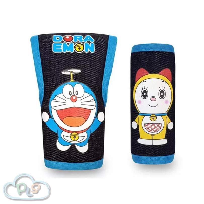 現貨 台灣製 車用波棍頭+煞車握捍護套組 深藍色 多啦A夢 #30028