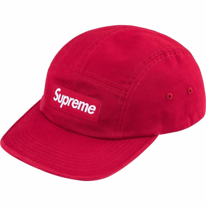 現貨┃Supreme 25SS Washed Chino Twill Camp Cap 水洗五分割帽皮革