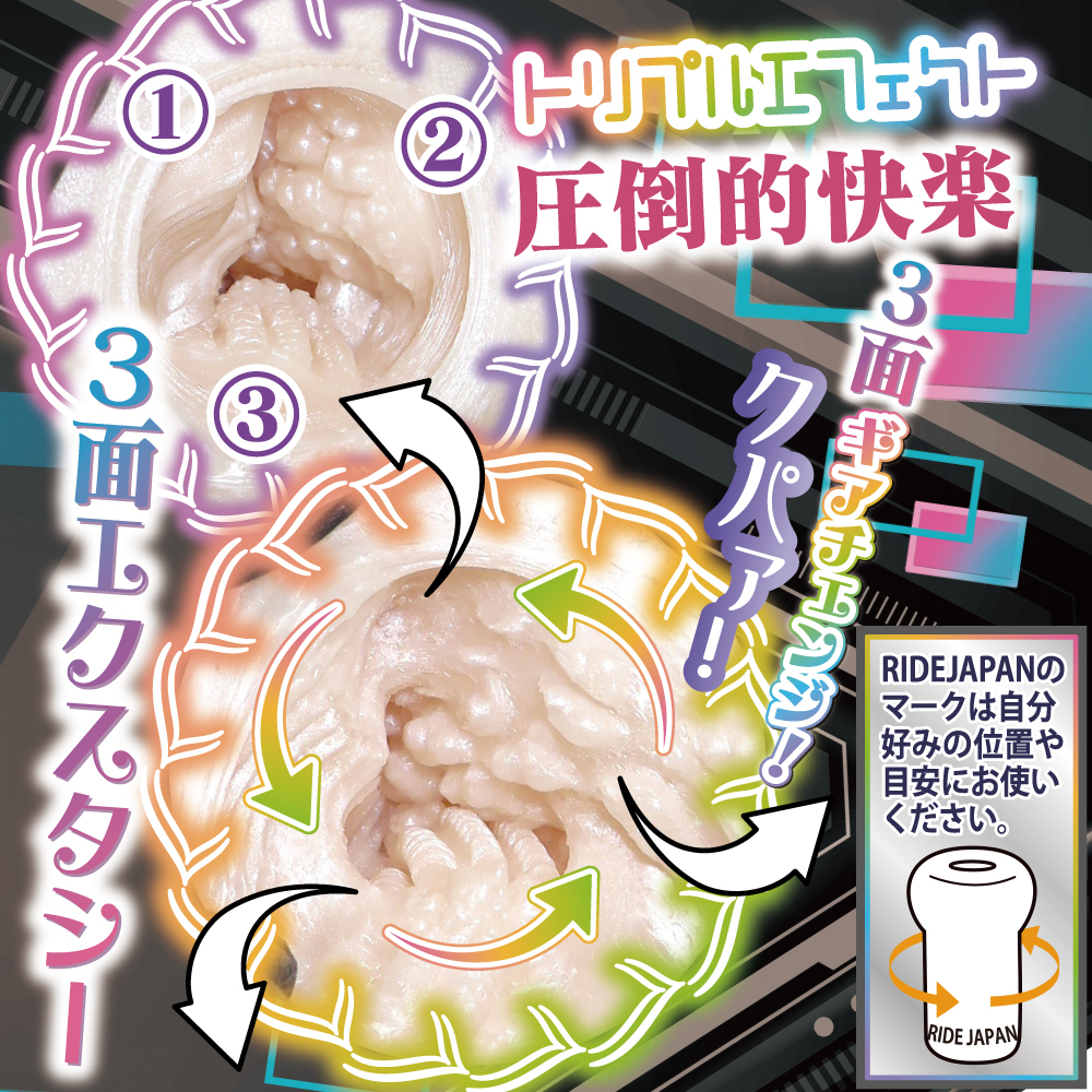 RIDE JAPAN,日本 RIDE JAPAN,RIDE JAPAN 自慰套,男用自慰套,男用飛機杯,飛機杯,二次元自慰套,二次元飛機杯,萌穴三角三位一體NextStage非貫通男用自慰套,萌穴 三角迴轉 NextStage,萌えあなトリニティNextStage