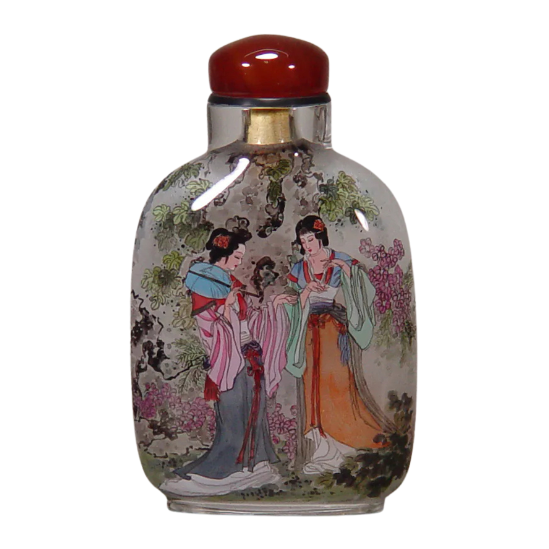 仕女圖鼻煙壺 古韻仕女展現柔美風姿與文化雅韻