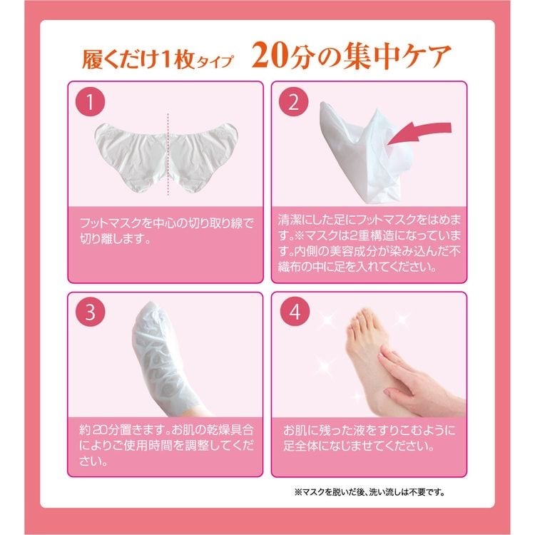 【超抵價】JP LT 玫瑰美白滋潤足膜 1對 1676