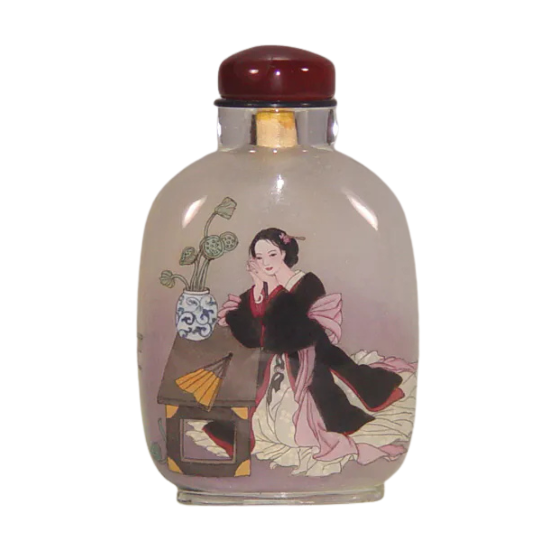 仕女圖鼻煙壺 雅緻仕女展現端莊氣韻與柔美風情