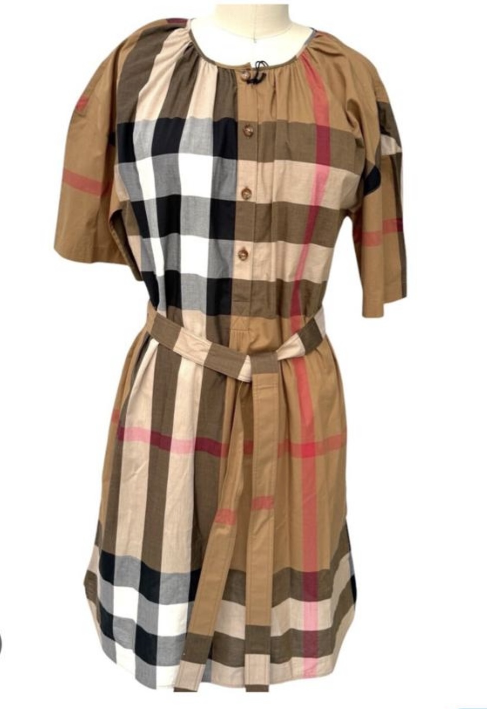1BR0329-029 BURBERRY Casual Dress Taupe Brown #80843111 (C-EU-E)