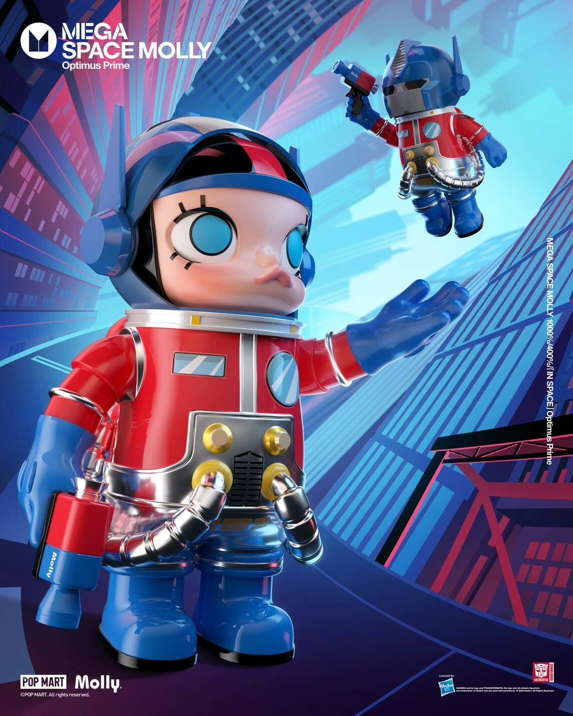 <官方正版授權>POPMART MEGA SPACE MOLLY 柯博文/擎天柱 400%/1000％ 泡泡瑪特 變形金剛