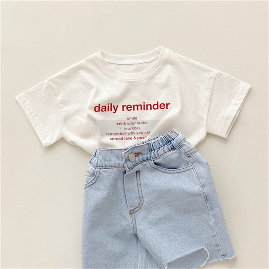 25夏 ins時尚簡約休閒親子短T-大寶貝款