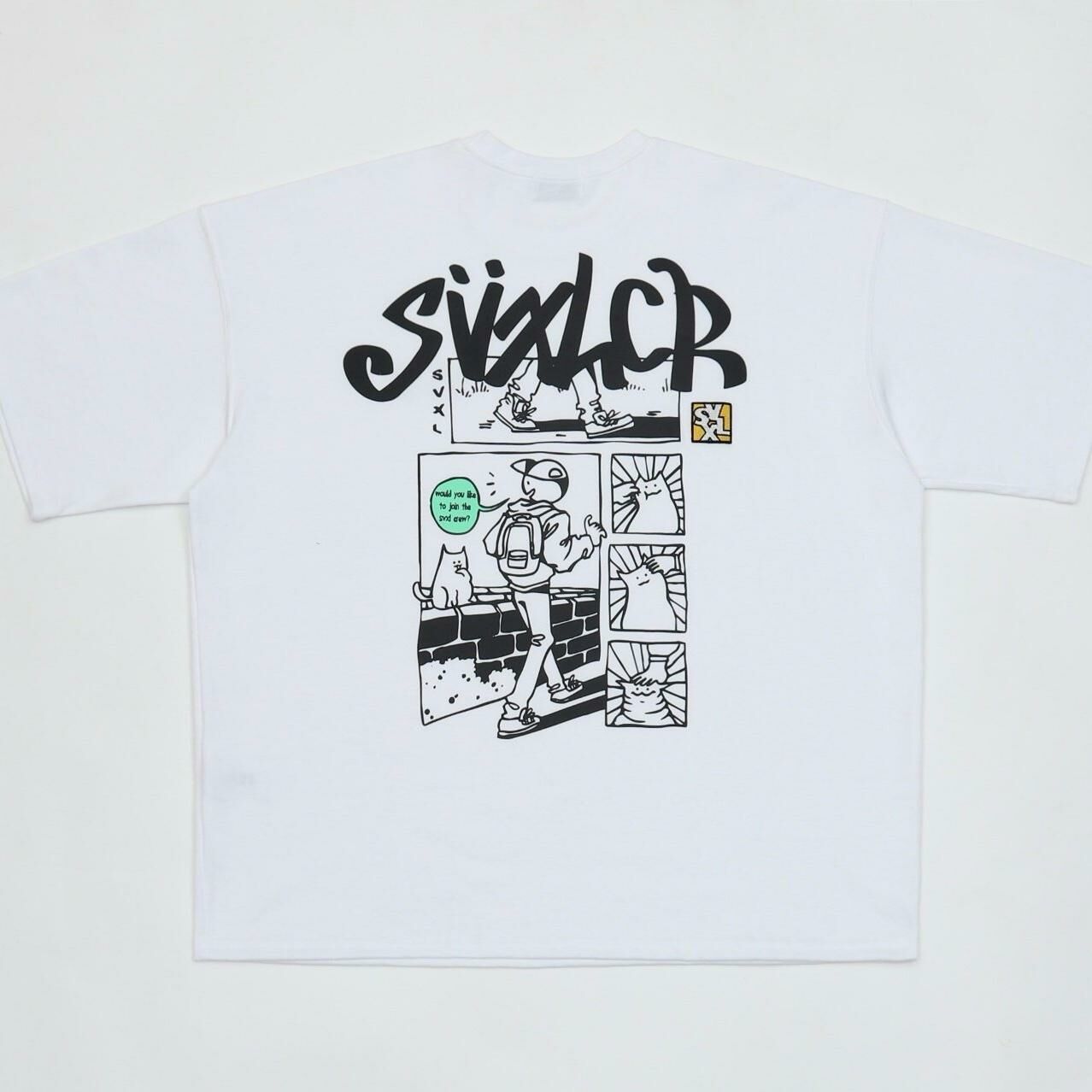 OverSize英文字圖案短袖Tee SVXL-061T