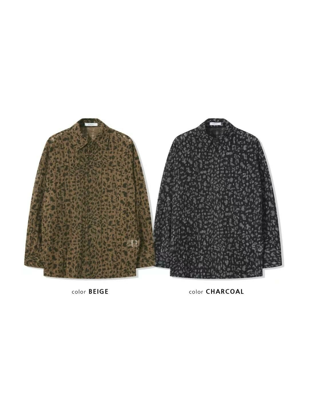豹紋長袖恤衫 ENOC-028S