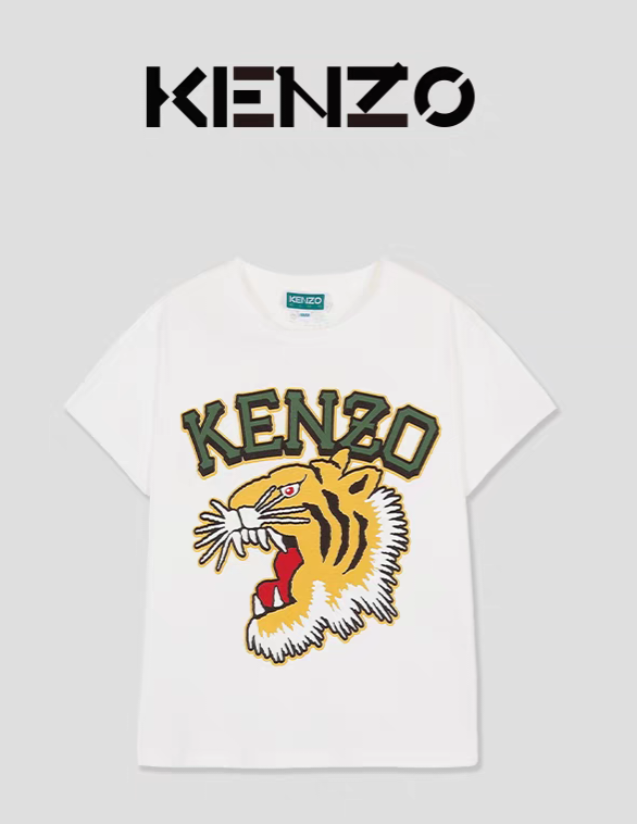 KENZO Kids 白色 側面虎頭 Tee