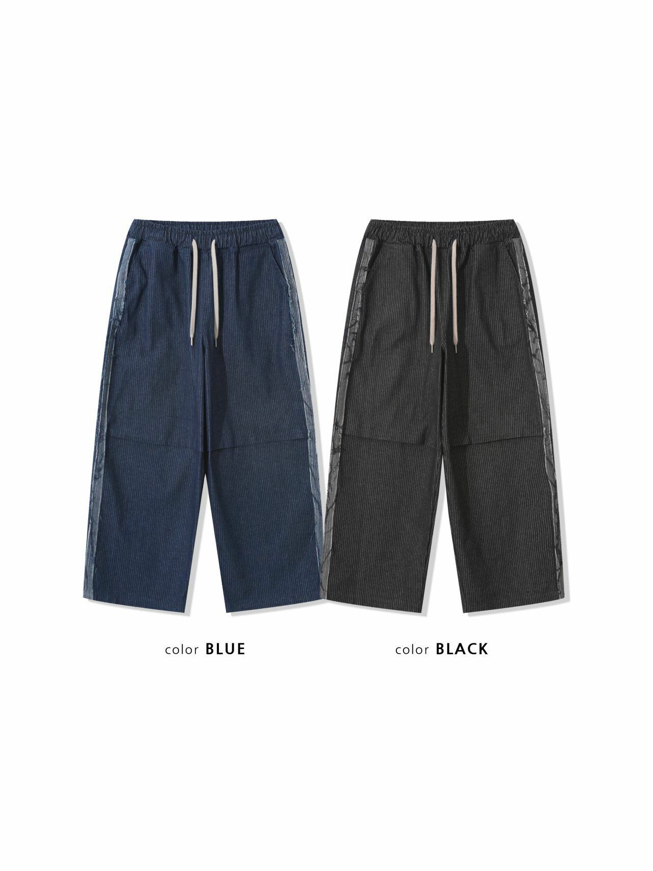 淨色直紋鬆身褲 ENOC-029P