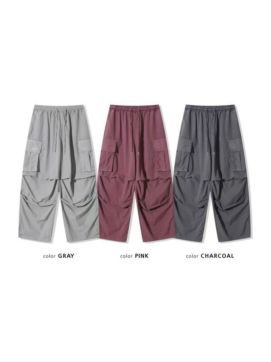 淨色可束腳工裝鬆身褲 PULSE-131P