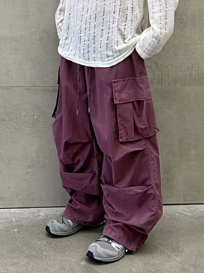 淨色可束腳工裝鬆身褲 PULSE-131P