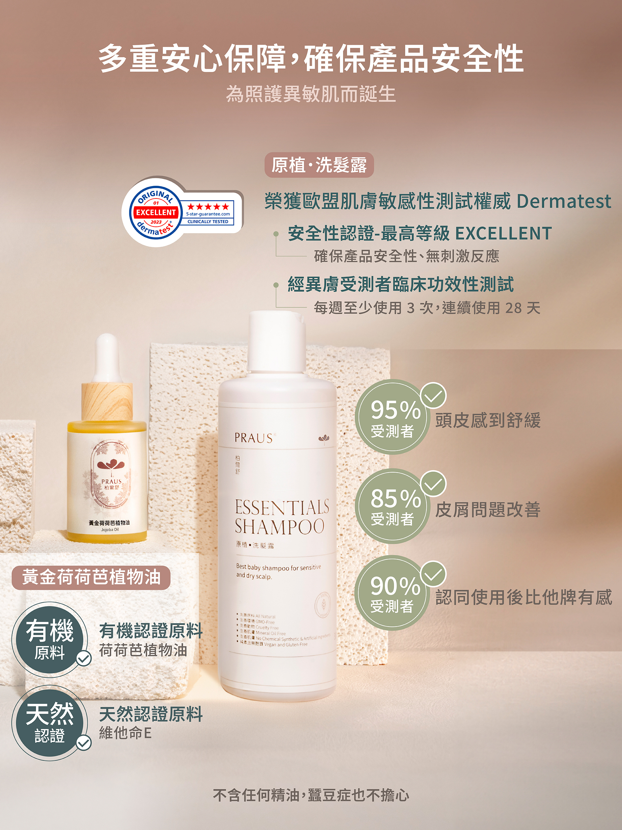 Dermatest認證,脂漏頭皮,頭皮癢,用,肌膚粗糙