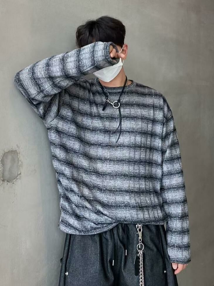 橫間長袖針織衫 PULSE-134T