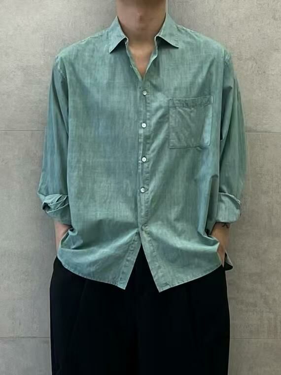 洗水淨色長袖恤衫 PULSE-138S